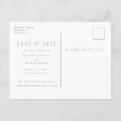 日付モダンのはが書きのテープを保存 案内ポストカード (裏面)