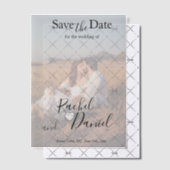 日付モダンの保存 ベラム紙招待状 (オフセット (招待状))