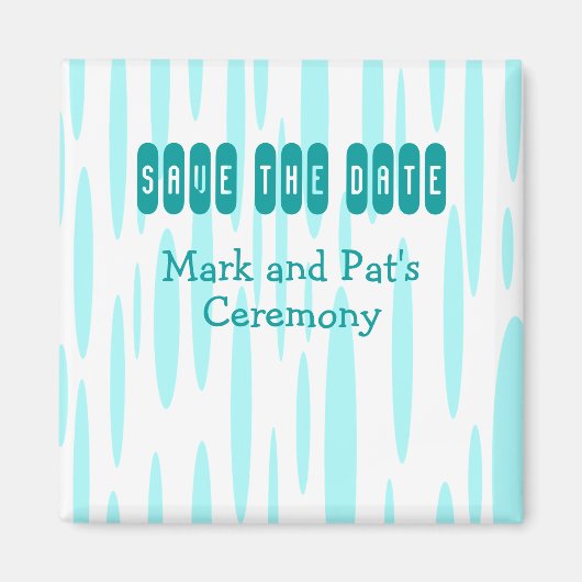 日付モダンの保存 マグネット (正面)