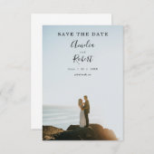 日付モダンの保存 招待状 (正面/裏面)