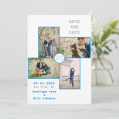 日付モダンの保存 招待状 (スタンド正面)