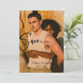 日付モダンの保存 招待状 (スタンド正面)