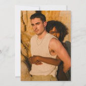 日付モダンの保存 招待状 (裏面)