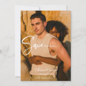 日付モダンの保存 招待状 (正面)