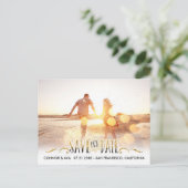 日付モダンの保存 案内ポストカード (スタンド正面)