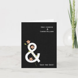 日付モダンの保存 案内状