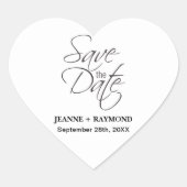 日付モダンの発表を結婚保存 ハートシール (正面)