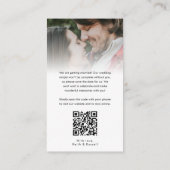 日付モダンのWebサイ結婚トの保存 エンクロージャーカード (裏面)