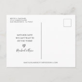 日付モダンはがきをミニマルに保存 案内ポストカード (裏面)