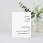 日付モダンはがきをミニマルに保存 案内ポストカード (スタンド正面)