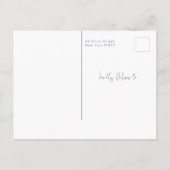 日付モダンを保存する写真（黒） 案内ポストカード (裏面)