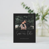 日付モダンを保存する写真（黒） 案内ポストカード (スタンド正面)