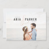 日付モダンを保存する幾何学的結婚 セーブザデート (正面)