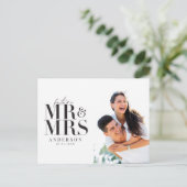 日付モダンを保存する ポストカード (スタンド正面)