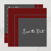 日付モダンを幾何学模様で保存 セーブザデート (正面/裏面)