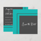 日付モダンを幾何学模様で保存 セーブザデート (正面/裏面)