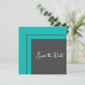 日付モダンを幾何学模様で保存 セーブザデート (スタンド正面)