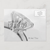 日付モダンカードの保存 案内ポストカード (裏面)