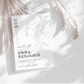 日付モダンカードをミニマルに保存 招待状