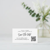 日付モダンカードをミニマルに保存 | QRコード エンクロージャーカード (スタンド正面)