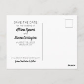 日付モダンデザインはがきを保存 ポストカード (裏面)