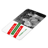 日付モダンマグネットを傾斜して保存（赤/緑） マグネット (左側)