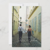 日付モダンミニマルの保存招待状 招待状 (正面)