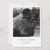 日付モダンミニマルの保存招待状 招待状 (正面)