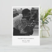 日付モダンミニマルの保存招待状 招待状 (スタンド正面)