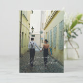 日付モダンミニマルの保存招待状 招待状 (スタンド正面)