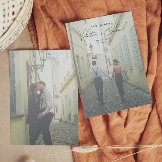 日付モダンミニマルの保存招待状 招待状