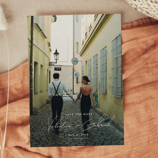 日付モダンミニマルの保存招待状 招待状