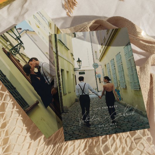 日付モダンミニマルの保存招待状 招待状