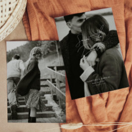 日付モダンミニマルの保存招待状 招待状