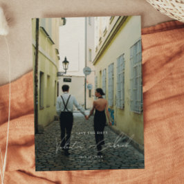 日付モダンミニマルの保存招待状 招待状