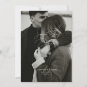 日付モダンミニマルの保存招待状 招待状 (正面)