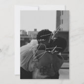 日付モダンミニマルの保存招待状 招待状 (正面)