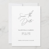 日付モダンミニマルの保存招待状 招待状 (裏面)