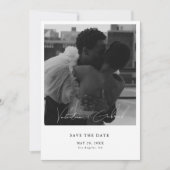 日付モダンミニマルの保存招待状 招待状 (正面)