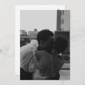 日付モダンミニマルの保存招待状 招待状 (正面/裏面)