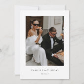 日付モダンミニマルの保存招待状 招待状 (裏面)