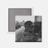 日付モダンミニマル招待状磁石の保存 マグネット (正面/裏面)