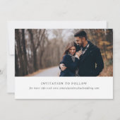 日付モダン写真の校合を保存 招待状 (裏面)