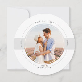 日付モダン写真を保存するミニマリスト セーブザデート