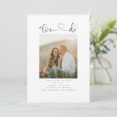 日付モダン写真を保存するミニマリスト セーブザデート (スタンド正面)