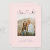 日付モダン写真を保存するミニマリスト セーブザデート (正面/裏面)