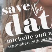 日付モダン写真テンプレートの保結婚存 セーブザデート