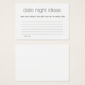 日付モダン夜アイディアブライダルウェディングシャワーカード (正面&裏面)