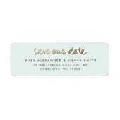 日付モダン差出人住所の保存 ラベル (正面)