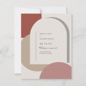 日付モダン抽象芸術はっきりしたアーチ写真の保存 招待状 (裏面)